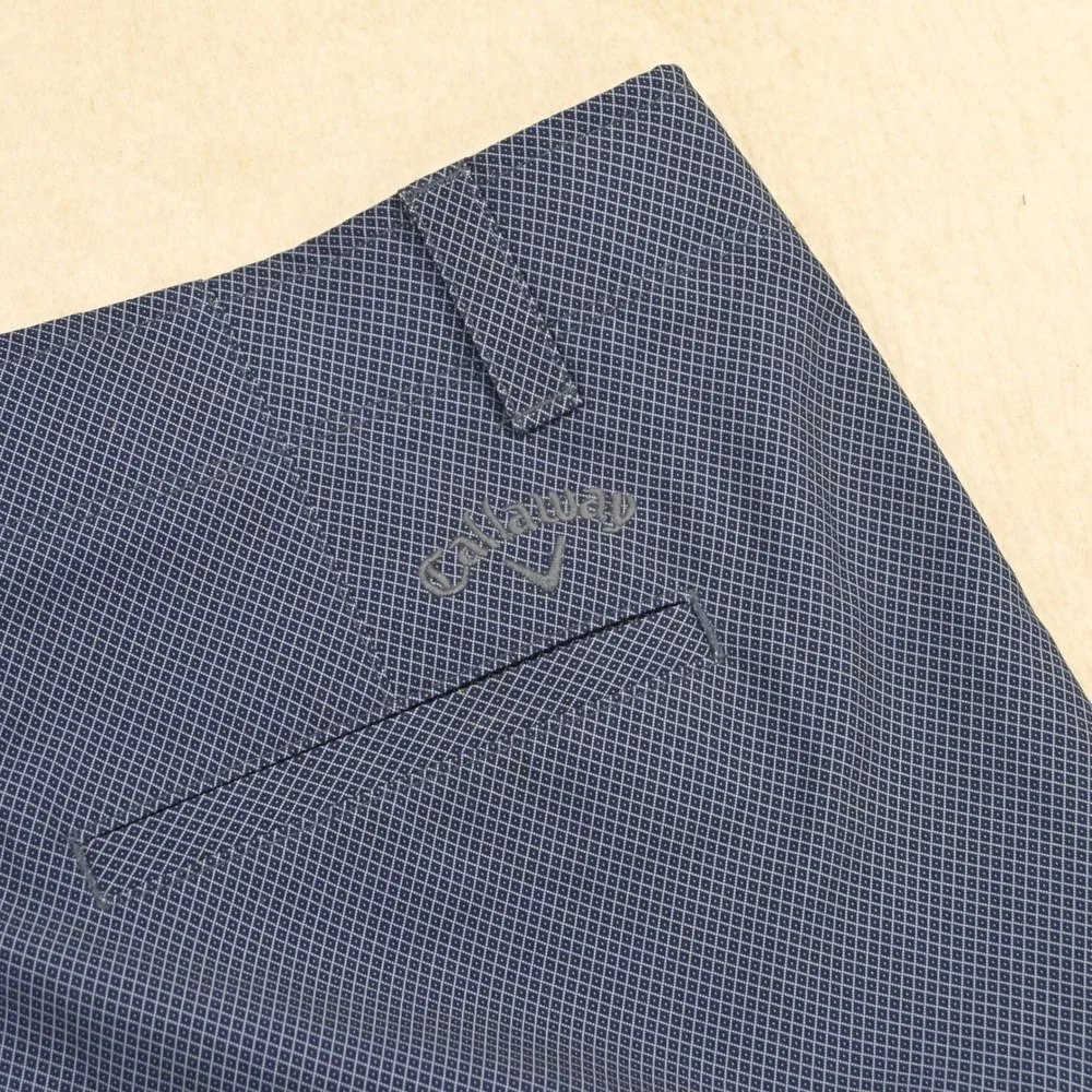 Callaway‎ Golf Shorts Mens 42 Blue Micro Geometric Stretch Active Performance